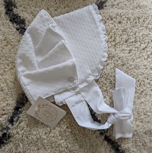 NWT The Beaufort Bonnet Company Bonnet White Baby Girl